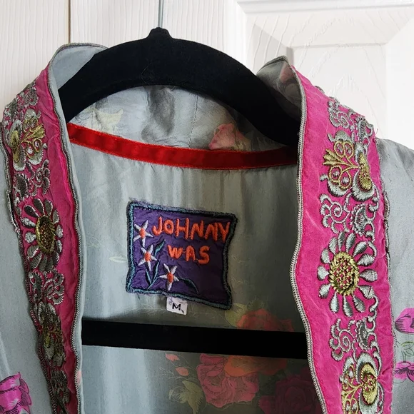 Vintage Johnny Was Rayon Silk Dress - Picture 3 of 7